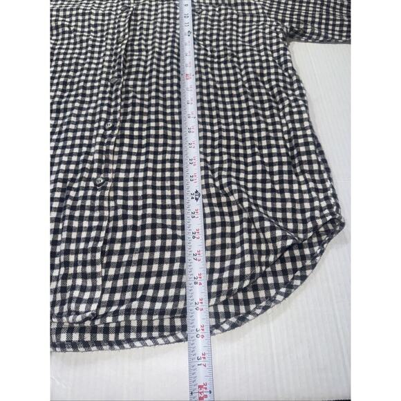 Vintage Punch Tartan Plaid Shirt Size M Black/White Left Breast Pocket - Picture 8 of 10